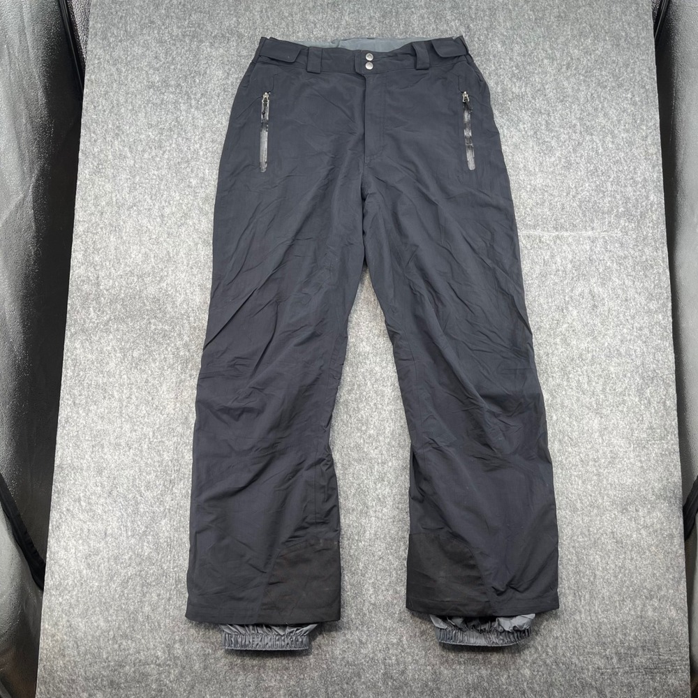 Columbia Snow Pants Mens Medium Black Insulated Omni Tech Ski Snowboard